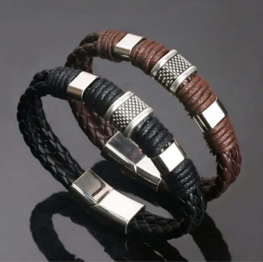 Black Leather bracelets for Men Nwot